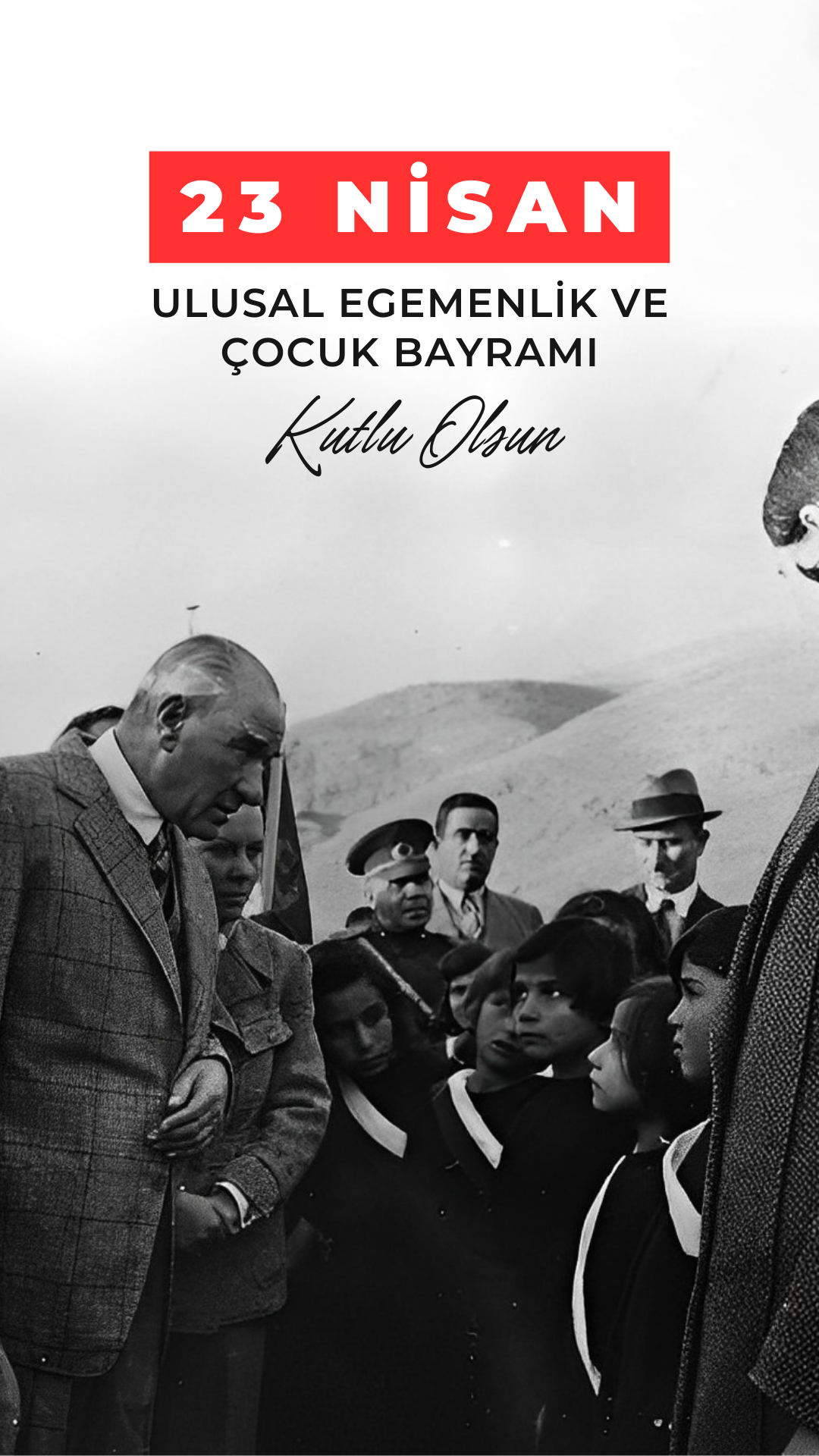 Kırmızı Çarpıcı ve Minimalist 23 Nisan Çocuk Bayramı Instagram Gönderisi